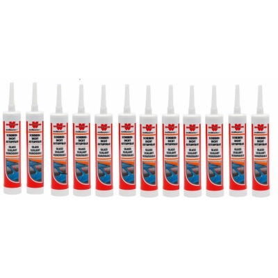 12x Würth Sabesto Scheibendicht Dichtmasse - Schwarz - 310ml