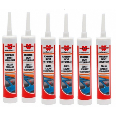 6x Würth Sabesto Scheibendicht Dichtmasse - Schwarz - 310ml