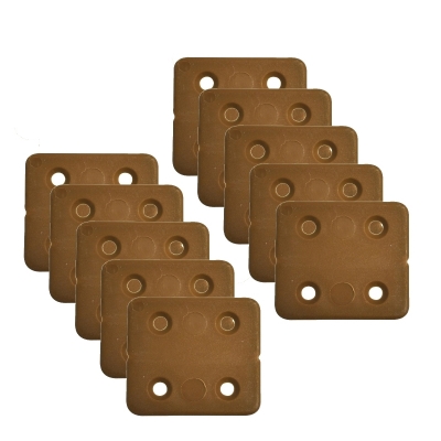 PVC-Scharniere braun 10-er Set - Kunststoff-Scharnier -...