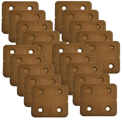PVC-Scharniere braun 20-er Set - Kunststoff-Scharnier -...