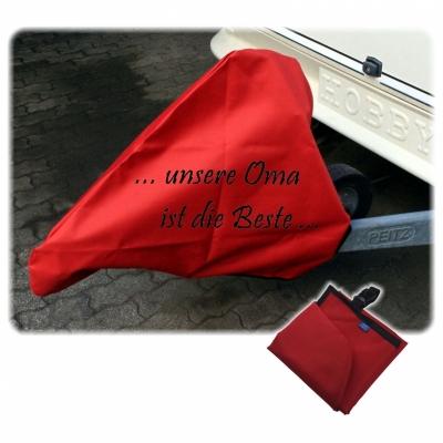 Premium Deichselhaube Rot Oma Deichselabdeckung...