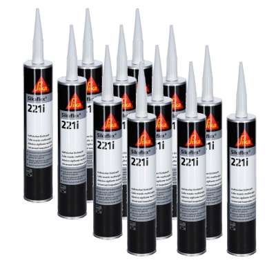Sikaflex 221i - Dichtstoff - 300ml - schwarz - 12er Set