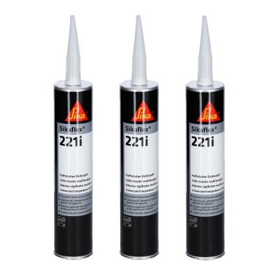 Sikaflex 221i - Dichtstoff - 300ml - schwarz - 3er Set