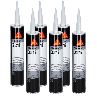 Sikaflex 221i - Dichtstoff - 300ml - schwarz - 6er Set