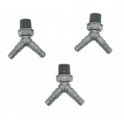 Y-Einschraubtülle - 3er Set - 1/2 - 10/12mm - gerade 125°