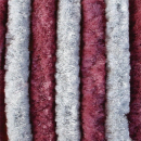 Chenille Flauschvorhang - 200x100 - grau/bordeaux