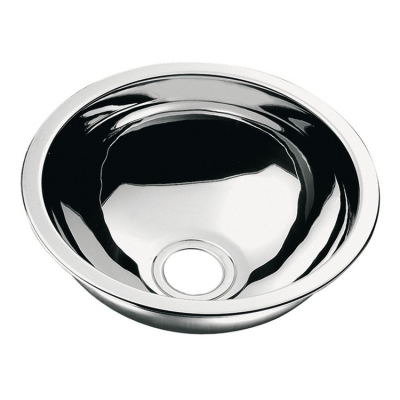Spüle Edelstahl rund 26 cm - Tiefe 12 cm - ohne Abfluss