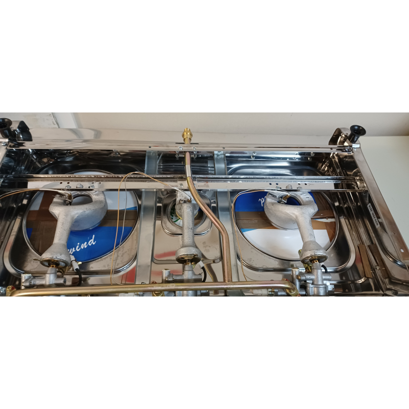 CAGO Turbo Gaskocher JV-02s – 1-flammig, 30–50 Mbar, Mit Abdeckung, Edelstahl, Piezo-Zündung