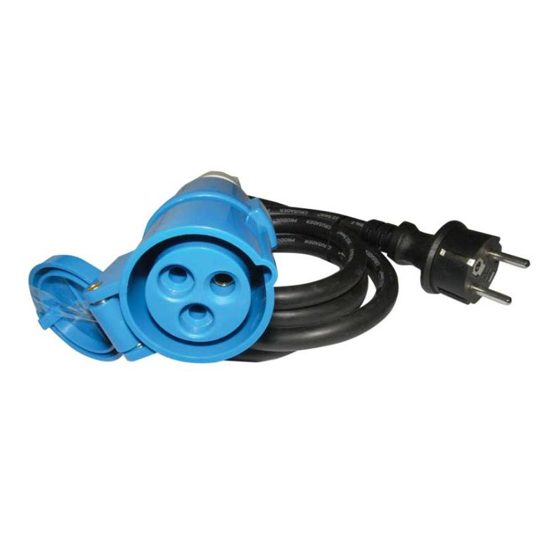 Adapter 32A naar 16A, 16A koppeling naar 32A stekker CEE-adapter, 1,5 meter verlengkabel, 5-polige stekker verlengkabel, krachtstroomstekker faseomkeerschakelaar, voor industrie, buitengebruik