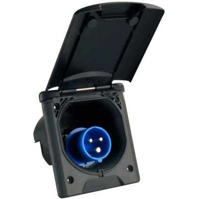 CEE-Einspeisesteckdose-schwarz-mit-Magnetverschluss, 27,50 €