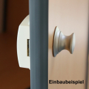 Möbelbauset 1 - 3x Push Lock groß (silber/vernickelt) + 6x Möbelscharnier