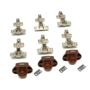 Möbelbauset 2 - 3x Push Lock (braun) + 6x ClipOn Möbelscharnier