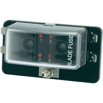 KFZ Sicherungshalter 4 Flach-Sicherungen mit LEDs inkl. Sicherungen, 14,80 €