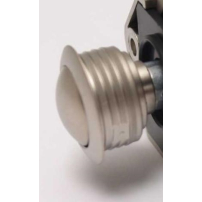 Mini-Druckknopf mit Rosette 16mm - vernickelt - für Mini-PushSnap-Schloss