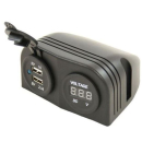 Aufbausteckdose - 2x USB Ladegerät + Spannungsanzeige