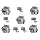 Push Lock Schlösser - Mini - 26mm Rosette+Knopf - 5er Set - silber