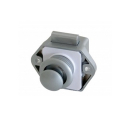Push Lock Schlösser - Mini - 26mm Rosette+Knopf - 5er Set - silber