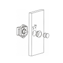 Push Lock Schlösser - Mini - 26mm Rosette+Knopf - 5er Set - silber