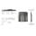 Wandklapptisch mit Edelstahl Klappenaussteller Anthrazit-Metallic B30 x T31 cm