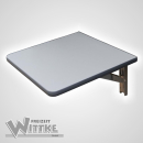 Wandklapptisch mit Edelstahl Klappenaussteller Anthrazit-Metallic B35 x T31 cm
