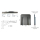 Wandklapptisch mit Edelstahl Klappenaussteller Anthrazit-Metallic B35 x T31 cm