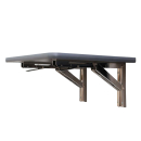 Wandklapptisch mit Edelstahl Klappenaussteller Anthrazit-Metallic B45 x T31 cm