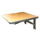 Wandklapptisch mit Edelstahl Klappenaussteller Apfelholz Dekor B40 x T45 cm