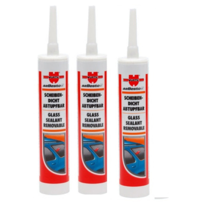 3x W&uuml;rth Sabesto Scheibendicht Dichtmasse - Schwarz - 310ml