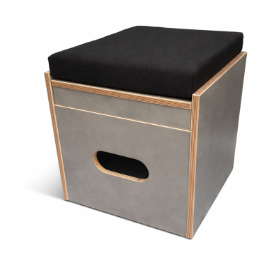 Toilettenhocker grau für Porta Potti 145/345 inkl. Polster schwarz ohne Toilette