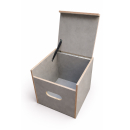 Toilettenhocker grau mit Toilette Porta Potti 165 - Polster schwarz Stauraum Hocker