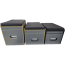 Toiletten Hocker mit Toilette Porta Potti 365 - Polster schwarz Stauraum Hocker