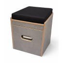 Toilettenhocker grau mit Toilette Porta Potti 365 -...