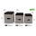 Toilettenhocker grau mit Toilette Porta Potti 365 - Polster schwarz Stauraum Hocker