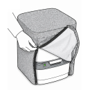 Stoffhocker schwarz für Thetford Porta Potti 335 mit Polster