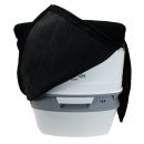 Stoffhocker schwarz mit Polster für Thetford Porta Potti 165/365