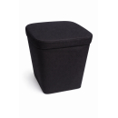 Stoffhocker schwarz mit Polster für Thetford Porta...