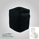 Stoffhocker schwarz mit Fiamma Bi-Pot 34 - mit Polster und Toilette