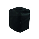 Stoffhocker schwarz mit Fiamma Bi-Pot 34 - mit Polster und Toilette