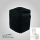 Stoffhocker schwarz mit Fiamma Bi-Pot 34 - mit Polster und Toilette