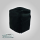 Stoffhocker schwarz mit Fiamma Bi-Pot 34 - mit Polster und Toilette
