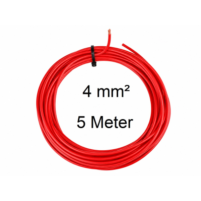 KFZ Universalkabel - FLRY Typ B - 4mm² - Rot - 5m