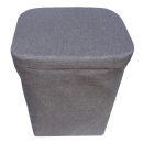 Stoffhocker grau mit Polster für Thetford Porta...