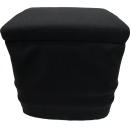Stoffhocker schwarz mit Porta Potti 345 - mit Polster und Toilette
