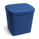 Stoffhocker blau mit Polster für Thetford Porta...