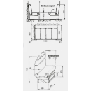 Sitzbank Schlafsitzbank FASP Divano 506 Bedienhebel rechts - grau/schwarz - ohne Isofix