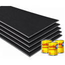 X-Trem Isolator 200 x 100cm - 10mm - 5er Set - inkl. 3x Rudolfix 640g Kontaktkleber