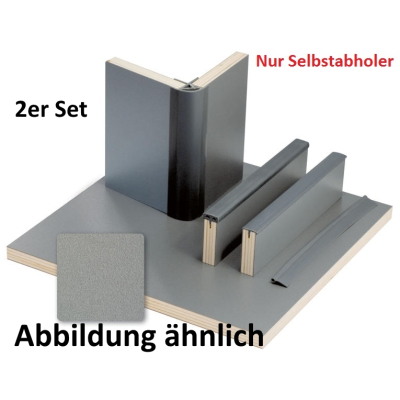 Möbelbauplatte Schichtstoff Anthrazit Pappelsperrholz für Selbstabholer 2er Set
