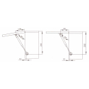 Pneumatischer Möbelklappenaussteller - 80N - 247mm - 4er - Set