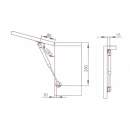 Pneumatischer Möbelklappenaussteller - 80N - 247mm - 5er - Set