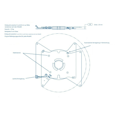 Scopema Drehkonsole Fahrerseite für Jumper / Ducato / Boxer X250 - symmetrisch - CBTO16G2C